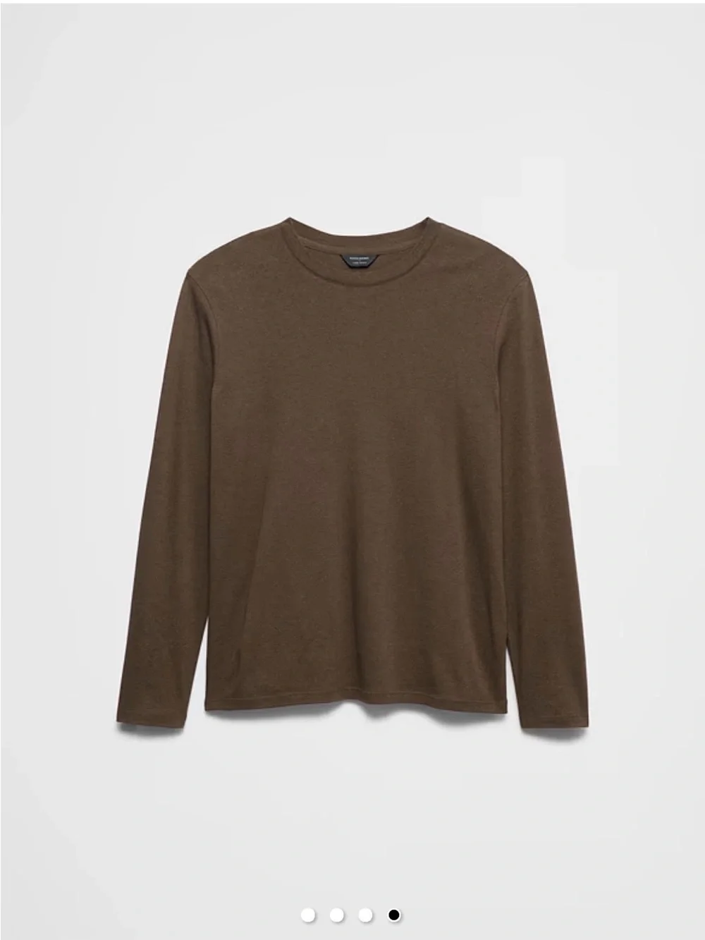 Banana Republic Grey Heather Luxe Crewneck Long Sleeve Tee NWT